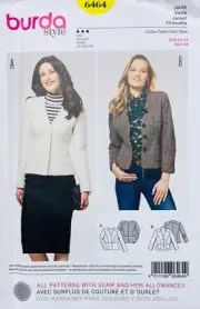 BURDA 6464 SIZES 8 10 12 14 16 18 MISSES JACKETS UC/FF