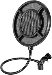 UPKOCH 1Pc Mic Filter Shield Black Microphone Protector for Wind Saliva Easy Installation for Recording Bars Stages and Offices