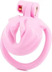 Sex Toys Male Chastity Device Flat Chastity Cage Lock Design Penis Cage BDSM Bondage Penis Cage Sex Toys with 4 Rings Penis Ring to Prevent Erection Bondage for Men