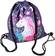 ANDRESLAD 1Pc Unicorn Drawstring Backpack Durable String Storage Bag for Jewelry Cosmetics Items for Travel Shopping Festivals