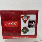 Coca Cola Vintage Style Christmas 10 Piece String Light Set Indoor Outdoor Coke