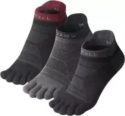 VWELL Toe Socks for Men/Women, COOLMAX Five Finger Medium, Mixed Color1