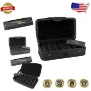 Versatile 7-Key Harmonica Set with Stylish Case - Piedmont Blues Edition