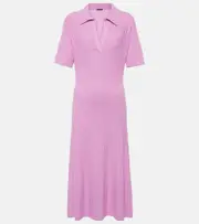 [Joseph] Joseph Ribbed-knit wool midi dress AU 12 pink