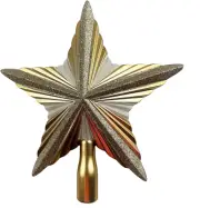 Heyiwell Gold Matte Painted Christmas Tree Topper,Star Tree Topper for Christ...