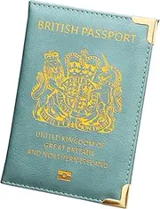 [CHUAN boutique] British Copper Foot Passport Holder Leather Simple Thin Metal Foot Passport Holder Travel Document Holder