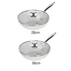 Nonstick Wok with Lid Flat Bottom Stir Fry Pan for Electric Stovetop Boiling