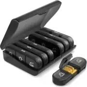 Pill Organizer, Vitamin Case, and Medicine Box, Weekly Portable Travel Pill Box