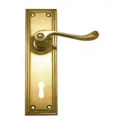 Superior Brass Heritage Door Lever Double Step Bitkey Hole