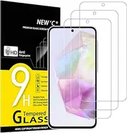 Tempered Glass Screen Protector for Samsung Galaxy A36 5G, Free from Scratches, 9H Hardness, HD Screen Protector, 0.33 mm Ultra Clear, Ultra Resistant Film, Pack of 3