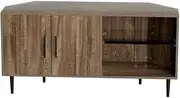 Artiss TV Unit Cabinet Entertainment Units, 120cm Wood Stand Table Cabinets Open Storage Shelf Organiser Cupboard Home Living Room Bedroom Furniture, with 2-Tier Display Shelves Walnut