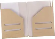 [STOBOK] Elegant Kraft Paper Passport Pouch 4 Pack PVC Travel Document Holder for ID and Credit Cards
