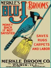 Blue Jay Brooms of Paris, Illinois NEW Sign 24x30" USA STEEL XL Size 7 lbs