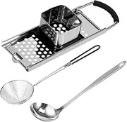 Spaetzle Maker, Noodle Press, Stainless Steel Noodle Dumpling Maker, Practical Noodle Maker Press, Noodle Pasta Maker with Strainer Spoon Soup Ladle for Pasta Potatoes