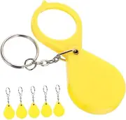6Pcs Handheld Magnifying Glass Key Ring Magnifiers Folding Magnifier for Reading Inspection and Travel Compact Design Lightweight for Seniors and Hobbyists