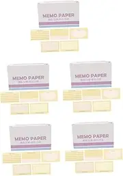 TEHAUX 5sets Index Cards Lined Flash Cards Memo Notecards Recipe Note Study for School 180pcs*5