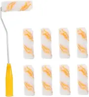 HOMSFOU 1 Set Mini Wall Paint Roller with Handle for Office Home Use Cotton Thread Rollers for Easy DIY Painting Projects