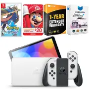 Nintendo Switch White OLED + Pokemon Sword Game + Nintendo $20 eShop Gift Card