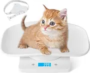 Digital Pet Scale, Small Animal Scale with Tape Measure, Portable Electronic LCD Weight Scale, Max 33lb/15kg, Kitchen Precision Scale, Pet Food Digital Scale for Puppy, Kitten, Rabbit, Hamster