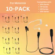 10-PACK Acoustic PTT Earpiece for Motorola NNTN8459, XPR7550e, MTP850s, APX4000