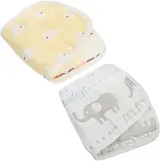 Abaodam 2Pcs Lengthen Cotton Burp Cloth for Stroller Handle Absorbent Accessory Random Style Soft and Durable for and Cleanliness