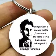 George Orwell Hot Inspiration Quote Keychain