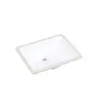 Altair Undermount Bathroom Sink 20.3"x7.5" Front Overflow Ceramic Gloss White