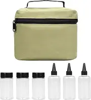 Camping Seasoning Bag - Storage Bag for Outdoor BBQ - Condiment Container with Carrying Handle 6 Bottles for Picnic Barbecue Camping Backpacking