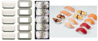 Japanese 5 Cavity Sushi Rice Mold Rectangular, Sushi Press Nigiri Maker Rice