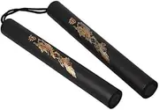 Martial Arts Safe Foam Rubber Training Sticks Black