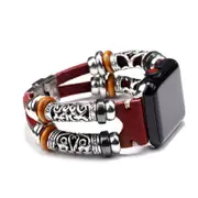 Vintage Watch Strap Hollow Texture Strap Suitable for Apple Watch Series-Red-38/40mm