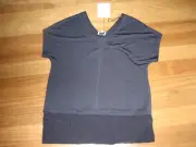 LADIES CUTE BLUE SHORT SLEEVETUNIC STYLE TOP BY WITCHERY SIZE S - 10/12/14 NWT