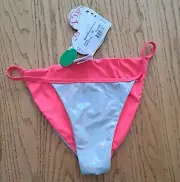 Beach Bunny Blade Runner Bikini Bottom Holo/Coral Size XLarge NWT $95