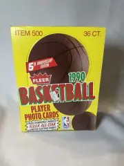 1990-91 FLEER Basketball Cards Box (36 Sealed Wax Packs) NBA Michael Jordan