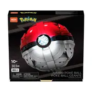 MEGA Pokemon Jumbo Poke Ball Buildable 304 Pieces Stand Lights Up 10+