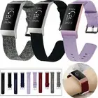 Nylon Woven Fabric Watch Strap Wrist Band Bracelet for Fitbit Charge 3 / 4 / HR