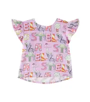 [Stella McCartney Kids] Stella McCartney Kids Printed cotton top Y 4 purple