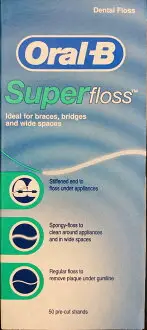 在飛比找樂天市場購物網優惠-Oral B Super floss 多功能 超級牙線 牙套