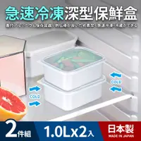 在飛比找PChome24h購物優惠-日本製急速冷凍深型保鮮盒1.0L(小)_2件組