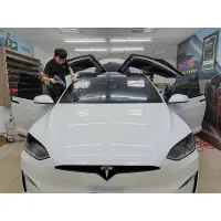 在飛比找蝦皮購物優惠-ModelX 特斯拉隔熱紙 3M極黑奈米陶瓷汽車隔熱紙 MB