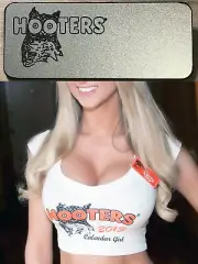 ~NEW~ HOOTERS Silver Blank Tag Pin Engrave Customize Personalize YOUR NAME TAG