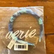 NWT Aerie Scrunched Headband Size OS Blue/Aqua