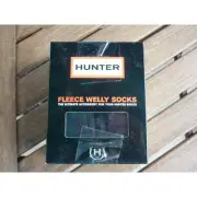 Hunter Kids Black Fleece Welly Boot Socks US Size K 11-13 NIB Size MXS