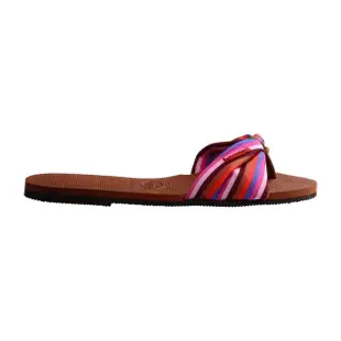 【havaianas 哈瓦仕】平底涼鞋 女鞋 拖鞋 碎花 You St Tropez Print 咖啡色 4148246-1976W(哈瓦士)