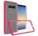 "GSA Premium Hybrid Bumper Case for Galaxy Note 8 - Clear/Hot Pink"