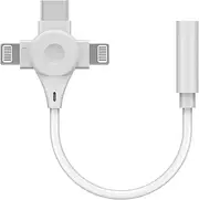 Headphone Adapter for iPhone 16,[Apple MFi Certified] 3 in 1 USB C Lightning to 3.5mm Headphone Jack Aux Audio Adapter USB Type C Dongle for iPhone 16 Pro 15 Pro Max Plus 14 13 12 11 XS XR 8 7