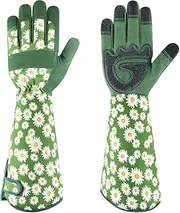 Gardening Gloves for Men & Women, Breathable Forearm Safety Work Long Gloves, Thorn Proof No Stab for Rose & Cactus Pruning, Digging, Planting
