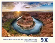 Tau Puzzles-500 Random Cut Pieces-Horseshoe Bend At The Grand Canyon