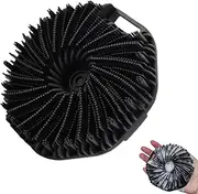 Silicone Body Massage Brush, Eco-Friendly Deep Cleansing, Softens Skin, Rich Foam, Black - For Healthier, Softer Skin