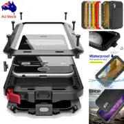 For iPhone 14 15 13 11 12 Pro XS Max XR 7 8 SE Case Metal Shockproof HEAVY Cover